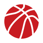 A red basketball is shown on the black background.